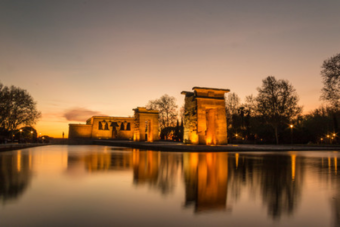 Atardecer en Templo de Debod.